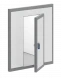 Дверной блок с распашной дверью Polair 2560х1200х80 (св.пр.1930х900)
